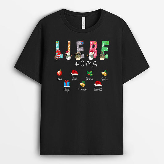 0022A040AGE2 personalisierte geschenke T Shirt weihnachten oma mama