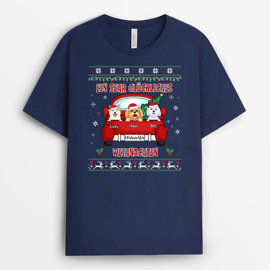 0035A030CGE2 personalisierte geschenke T Shirt hunde hundeliebhaber weihnachten