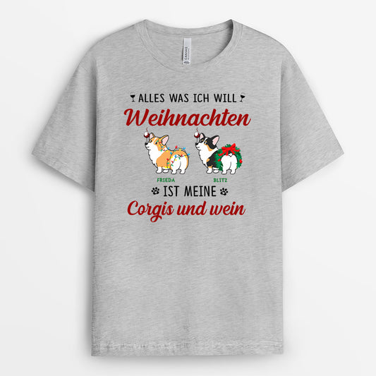 0036A010CGE1 personalisierte geschenke T Shirt hunde hundeliebhaber weihnachten