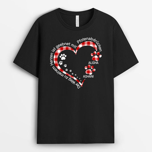 0083A040CGE2 individuelle T Shirt aufmerksamkeiten herz hundeliebhaber katzenliebhaber