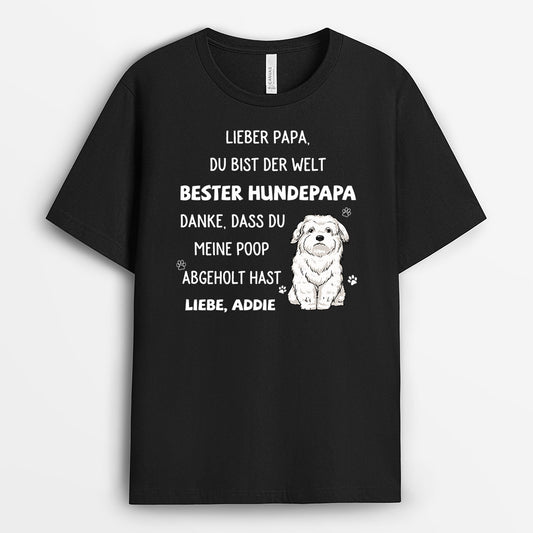 0120AGE2 personalisierte T Shirt geschenke hunde hundeliebhaber bester hundepapa