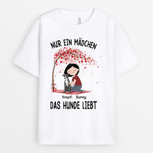 0154AGE1 personalisierte T Shirt geschenke hunde hundeliebhaber madchen
