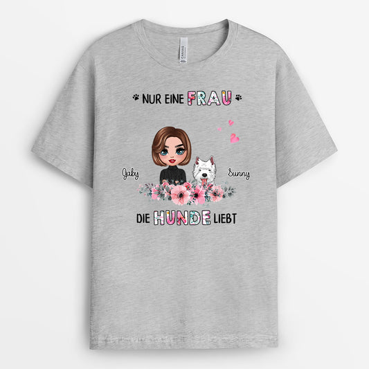0169AGE2 personalisierte T Shirt geschenke hunde hundeliebhaber blume