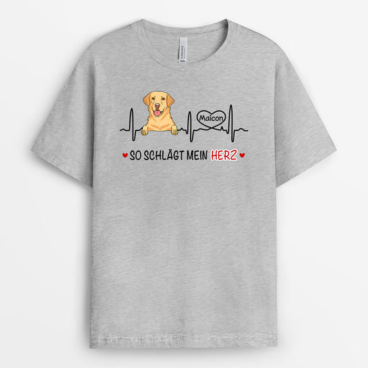 0173AGE1 personalisierte T Shirt geschenke hunde hundeliebhaber herz