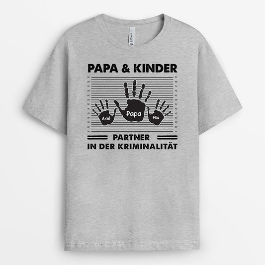 0313A140BGE1 personalisierte T Shirt geschenke hand opa papa kinder