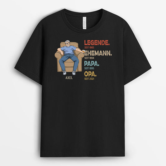 0331A940BGE1 personalisierte T Shirt geschenke opa opa papa legende