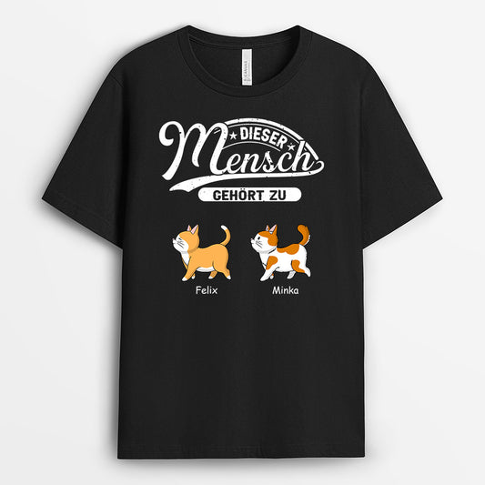 0417AGE2 Personalisierte T Shirt Geschenke Katzen Katzenliebhaber