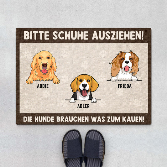 0429DGE1 Personalisierte Geschenke Fussmatte Hund Hundebesitzer