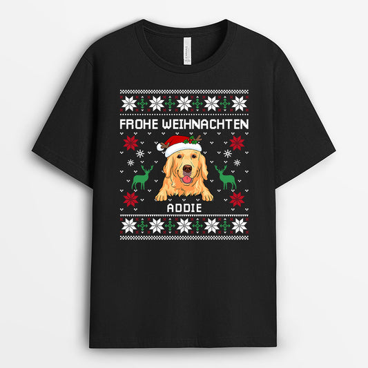 0506AGE1 Personalisierte Geschenke T shirt Hunde Hundebesitzer Hundeliebhaber Weihnachten