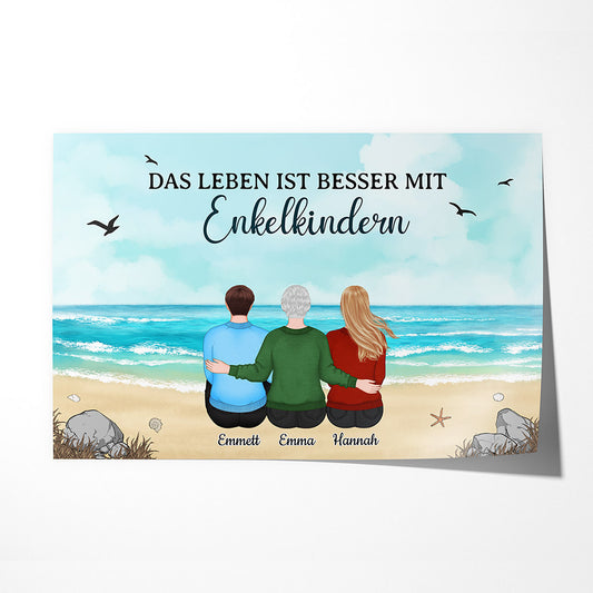 0514SGE3 Personalisierte Geschenke Poster Enkelkinder Oma Mama