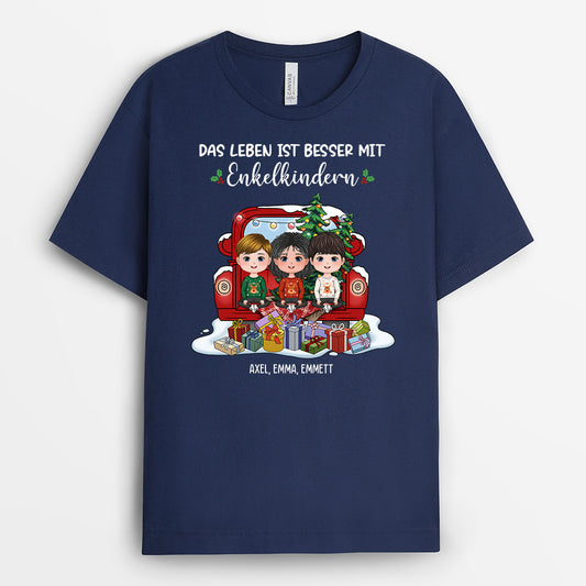 0543AGE1 Personalisierte Geschenke T Shirt Enkelkinder Oma Opa