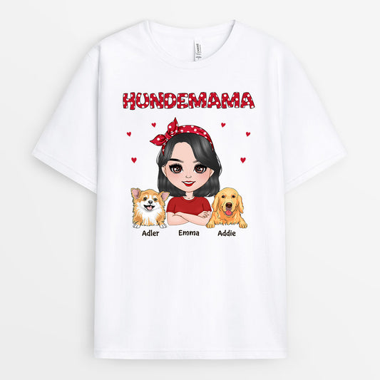 0607AGE2 Personalisierte Geschenke T Shirt Hunde Hundebesitzer Hundeliebhaber Hundemama