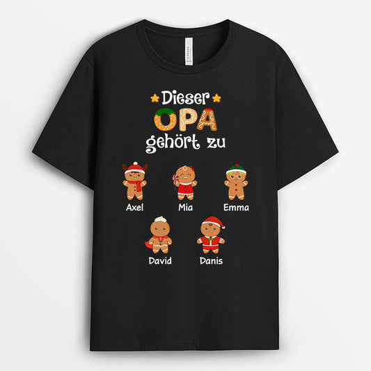 0661Age1 Personalisierte Geschenke T Shirt Kekse Enkelkinder Opa Vater