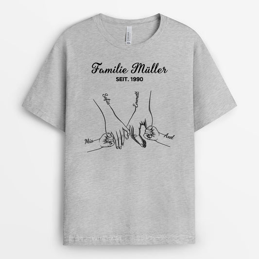 0662Age2 Personalisierte Geschenke T Shirt Kinder Mama Papa Oma Opa