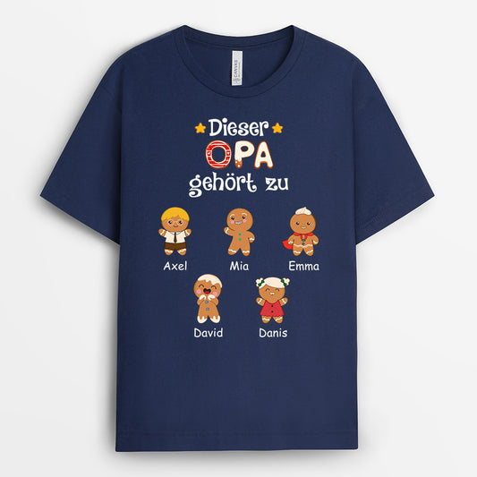 0721AGE1 Personalisierte Geschenke T Shirt Kekse Enkelkinder Opa Vater Vatertag