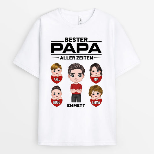 0739Age2 Personalisierte Geschenke tasse Herzen Kinder Papa Opa