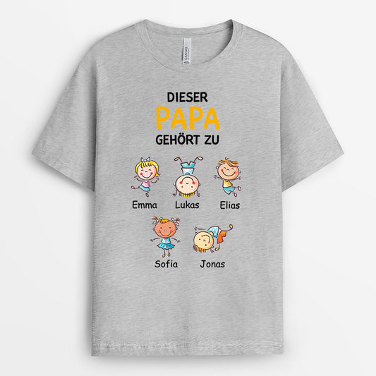 0741Age1 Personalisierte Geschenke T shirt Kinder Papa Opa