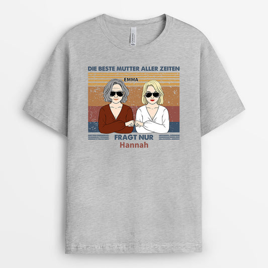 0776AGE1 Personalisierte Geschenke T Shirt Beste Mama Kinder Mama Oma