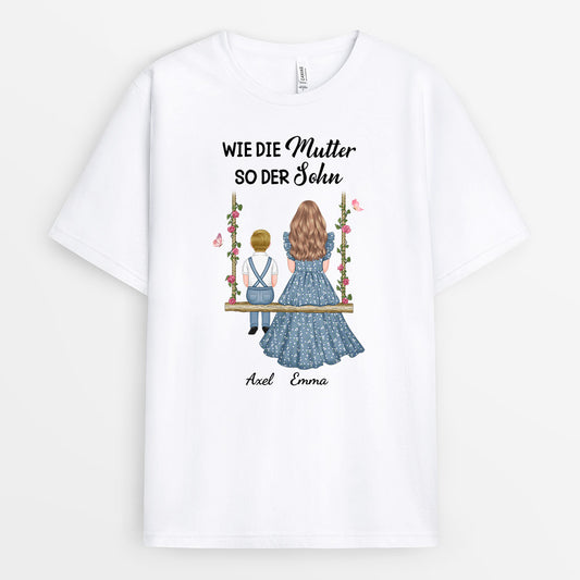 0789AGE1 Personalisierte Geschenke T Shirt Mond Kinder Enkelkinder Mama Oma_b0d76dad b10c 4b85 8115 55199570b4a7