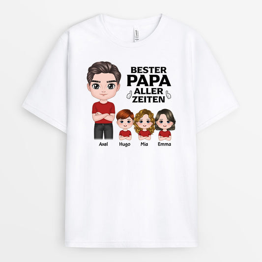 0824AGE2 Personalisierte Geschenke T Shirt Kinder Enkel Papa Opa