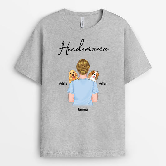 0836AGE2 Personalisierte Geschenke T Shirt Hunde Hundebesitzer Hundemama
