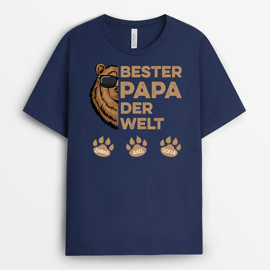 0850AGE1 Personalisierte Geschenke T Shirt Kinder Enkelkinder Papa Opa