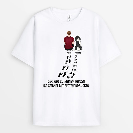 0852AGE1 Personalisierte Geschenke T Shirt Hunde Hundebesitzer