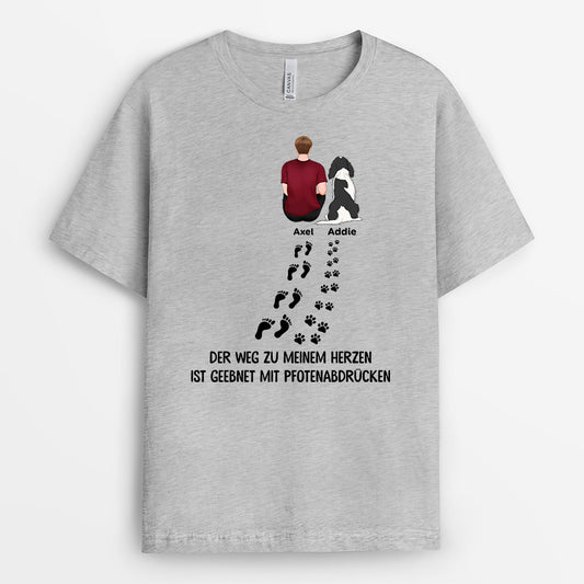 0852AGE2 Personalisierte Geschenke T Shirt Hunde Hundebesitzer