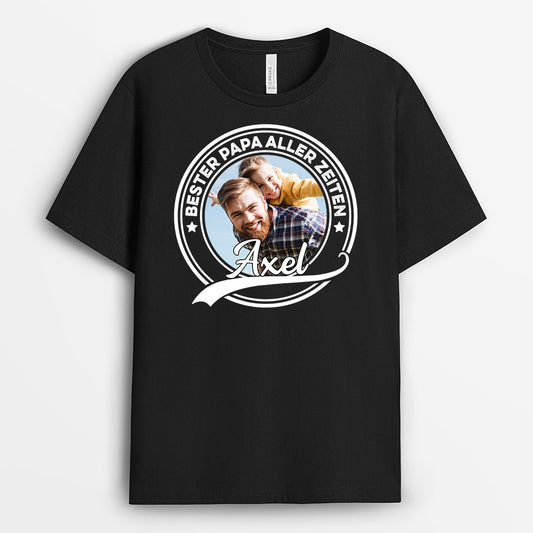0853AGE1 Personalisierte Geschenke T Shirt Bild Kinder Enkelkinder Papa Opa