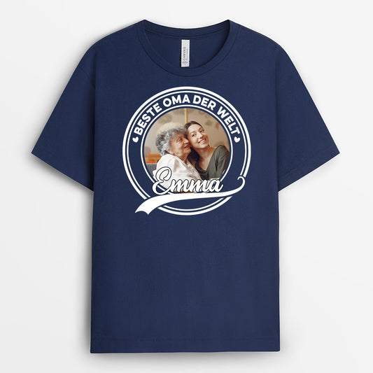 0853AGE2 Personalisierte Geschenke T Shirt Bild Kinder Enkelkinder Mama Oma