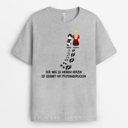 0858AGE2 Personalisierte Geschenke T Shirt Hunde Hundebesitzer