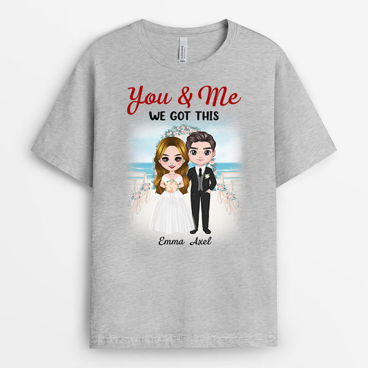 0900AGE2 Personalisierte Geschenke T Shirt Hochzeit Ehemann Ehefrau Paare Parchen