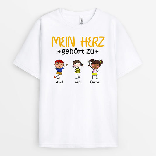 0904AGE1 Personalisierte Geschenke T Shirt Kinder Enkelkinder Mama Oma