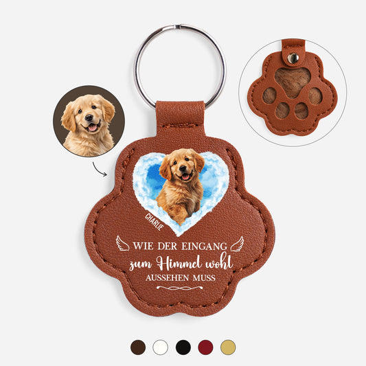 0483AGE1 wie der eingang zum himmel wohl aussehen muss personalisierte trauergeschenke  hunde katzenhaar schlusselanhanger foto 0483ajsp5c