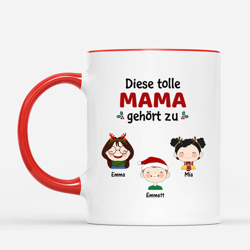 0494MGE2 Personalisierte Geschenke Tasse Enkel Oma Mama