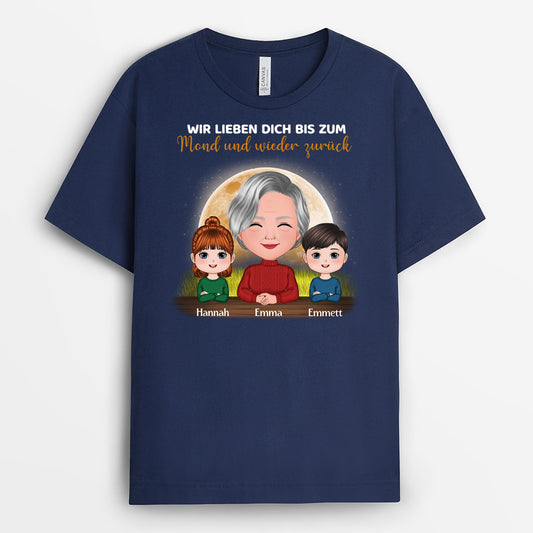 0525AGE1 Personalisierte Geschenke T Shirt Enkelkinder Oma Mama