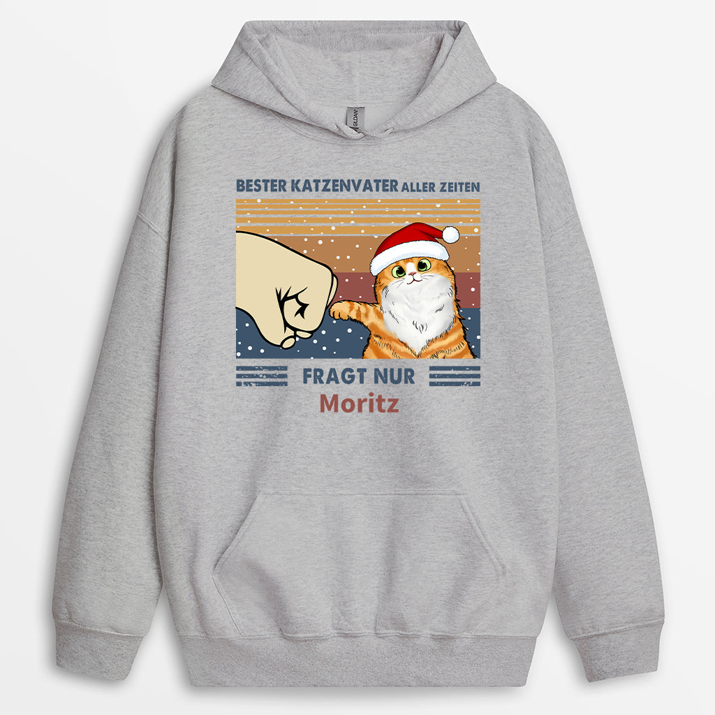 0528WGE2 bester katzenpapa aller zeiten personalisierte sweatshirts weihnachten 0528W5L8D