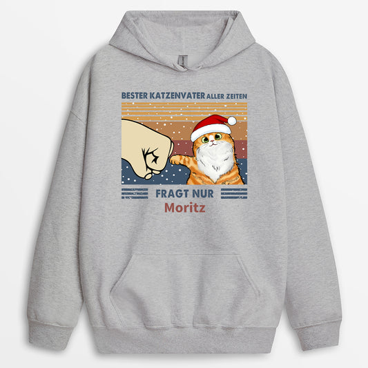 0528WGE2 bester katzenpapa aller zeiten personalisierte sweatshirts weihnachten 0528W5L8D
