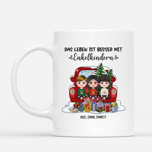 0543MGE1 Personalisierte Geschenke Tasse Enkelkinder Oma Opa