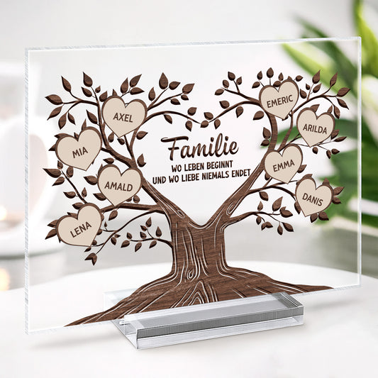 0725RGE2 familie stammbaum personalisierte acryl plakette familie 0725RTT8I