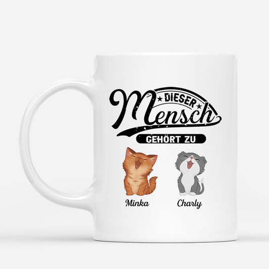 0843MGE1 Personalisierte Geschenke Tasse Katze Katzenliebhaber Katzenbesitzer