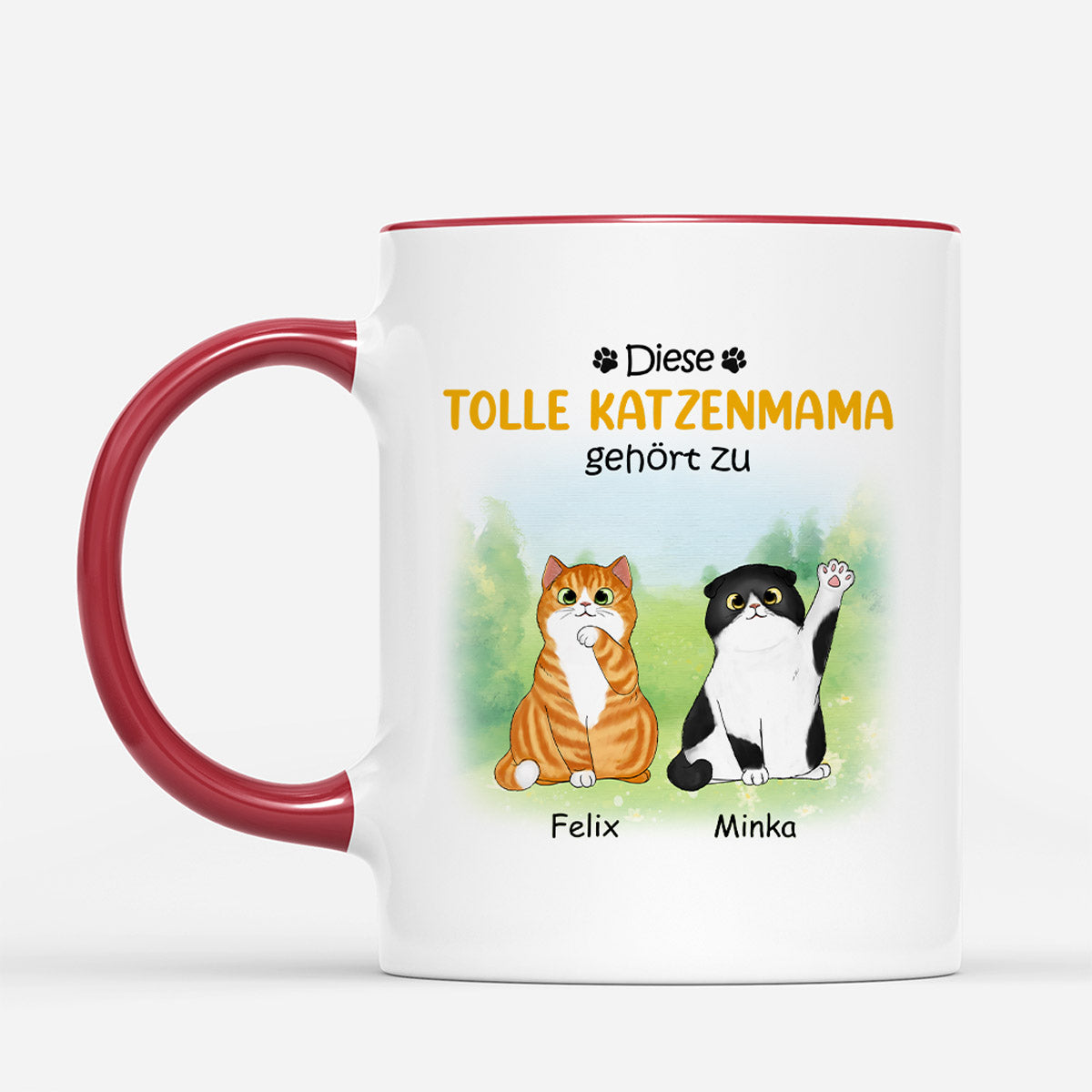 0902AGE2 Personalisierte Geschenke Tasse Katzen Katzenliebhaber Katzenbesitzer