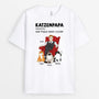 0913AGE1 Personalisierte Geschenke T Shirt Katzen Katzenpapa Katzenliebhaber Katzenbestzer