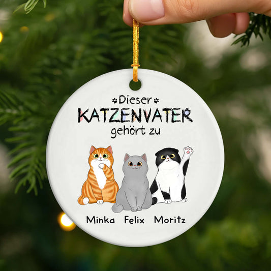 0938OGE2 dieser katzenpapa gehort zu personalisierte keramik ornamente_ katzen lustig 0938O8T8D_fa315cf2 2ce6 4d97 bcab a6ef48e07267