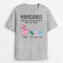 0967AGE1 Personalisierte Geschenke T Shirt Kinder Enkelkinder Saurus Dinosaurier Mama Oma
