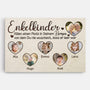 0981CGE1 Personalisierte Geschenke Leinwand Kinder Enkelkinder Herzen Mama Oma Papa Opa