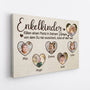 0981CGE2 Personalisierte Geschenke Leinwand Kinder Enkelkinder Herzen Mama Oma Papa Opa