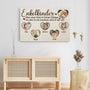 0981CGE3 Personalisierte Geschenke Leinwand Kinder Enkelkinder Herzen Mama Oma Papa Opa