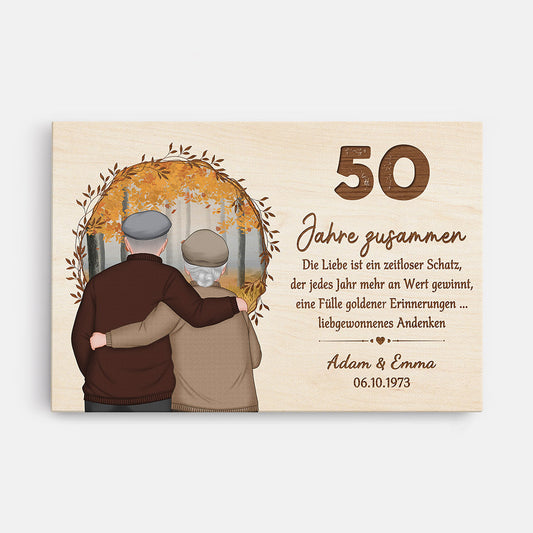 1130CGE1 Personalisierte Geschenke Leinwand Familie Opa Oma 50 Jahrestag