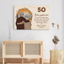 1130CGE3 Personalisierte Geschenke Leinwand Familie Opa Oma 50 Jahrestag